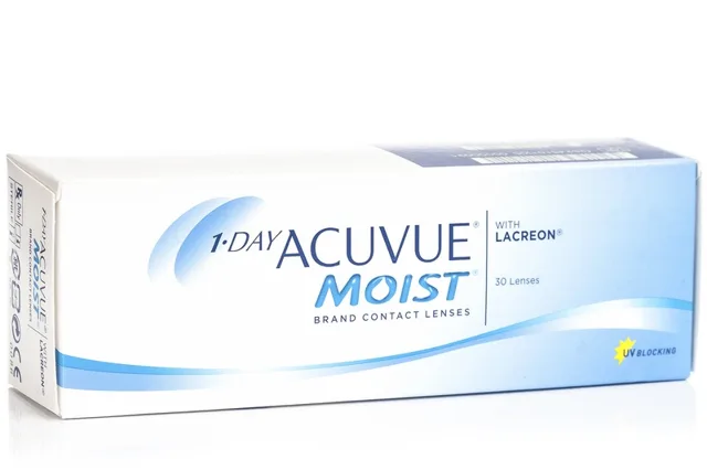 1-DAY Acuvue Moist (30 čoček) D +3.50, BC 8.5, (Krabice je otevřená)