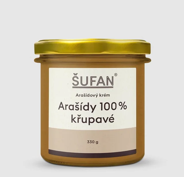 100% Arašídový krém - křupavý, 330 g