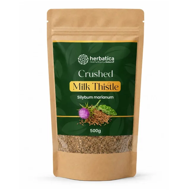 100% jemně drcený ostropestřec mariánský - Herbatica Balení: 500 g