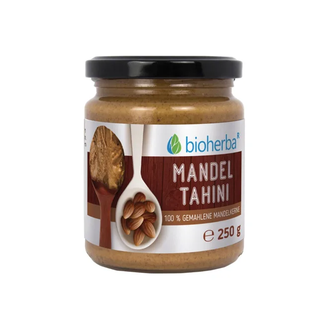 100% mandlové tahini z mletých mandlových jader – 250 g – Bioherba