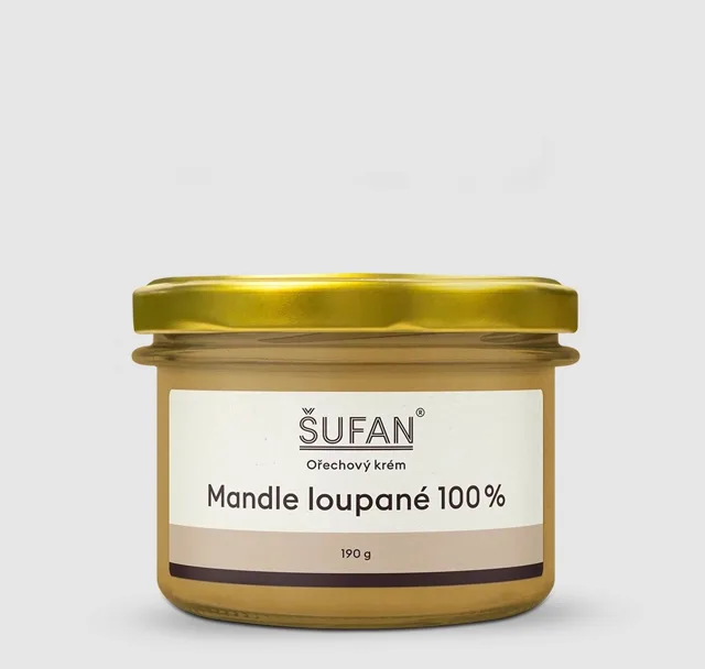 100% Mandlový krém - loupané mandle, 190 g