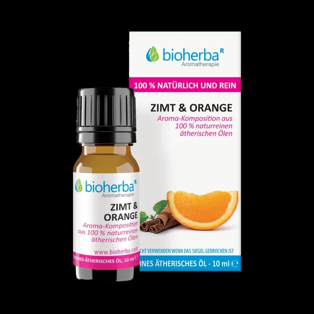 100% přírodní esenciální olej skořice & pomeranč – 10 ml – Bioherba