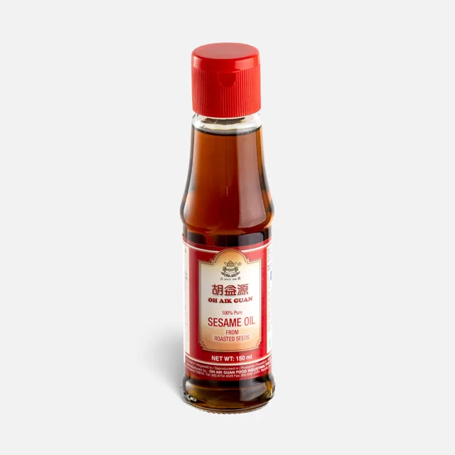 100% sezamový olej z pražených semínek 150 ml  na asijská jídla i saláty