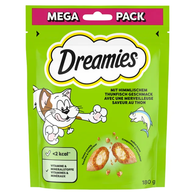 180g Dreamies Mix pochoutka - Výhodné balení: 3 x 180 g s tuňákem
