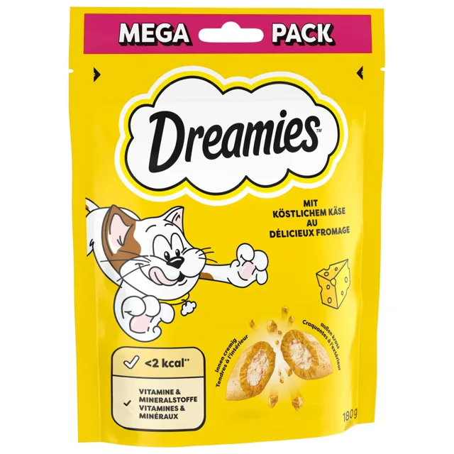 180g Dreamies Mix pochoutka - Výhodné balení: 3  x 180 g se sýrem
