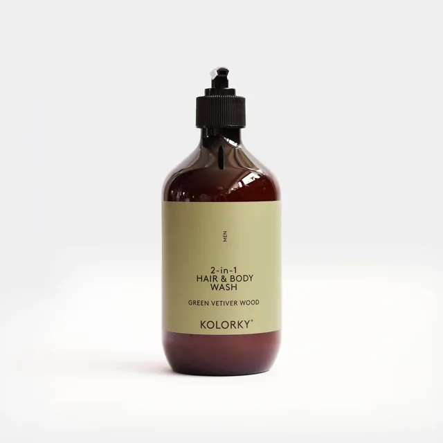 2-in-1 HAIR & BODY WASH, Green Vetiver Wood, 490 ml 490 ml