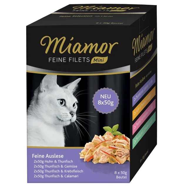 24 x 50 g Miamor Feine Fillets Mini kapsičky výhodné balení - Feine Selection