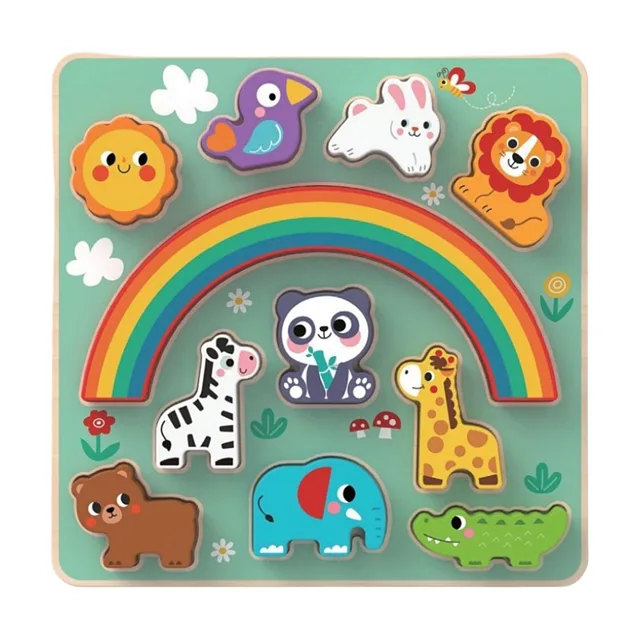 2KIDS TOYS Balanční puzzle se zvířátky 2 v 1