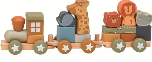 2Kids Toys Dřevěný vláček se zvířátky