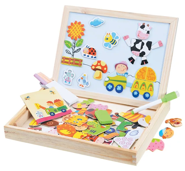2Kids Toys Magnetická tabulka Farma 102 dílků