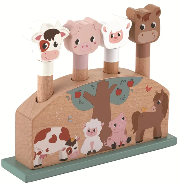 2Kids Toys Vystřelovací zvířátka Farma, 5 dílů