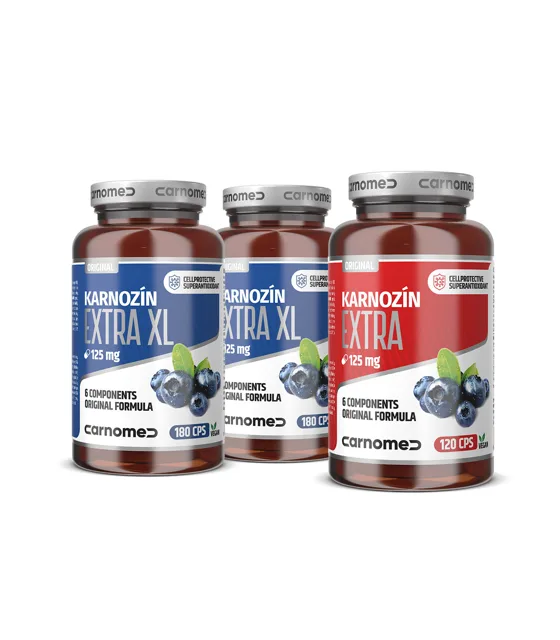 2x Karnozin EXTRA XL 125 mg 180 cps + Karnozin EXTRA 125 mg 120 cps