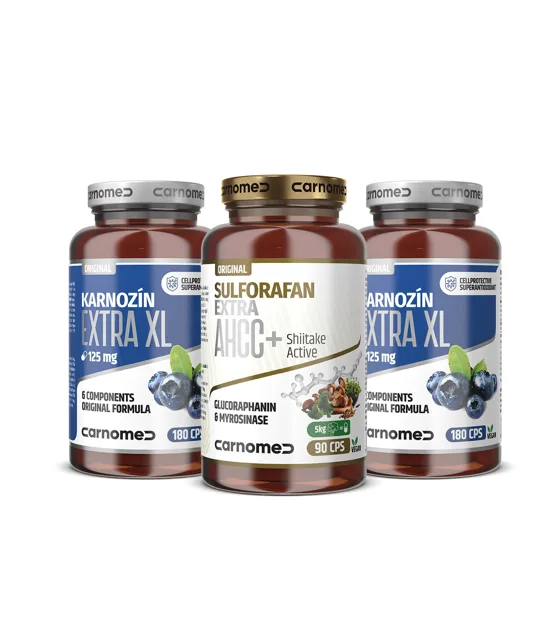 2x Karnozin EXTRA XL 125 mg 180 cps + Sulforafan EXTRA AHCC+ 90 cps