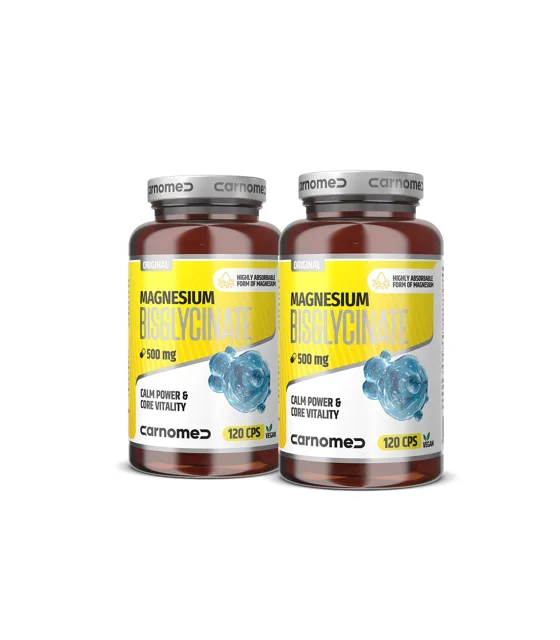 2x Magnesium bisglycinate 500mg 120 cps
