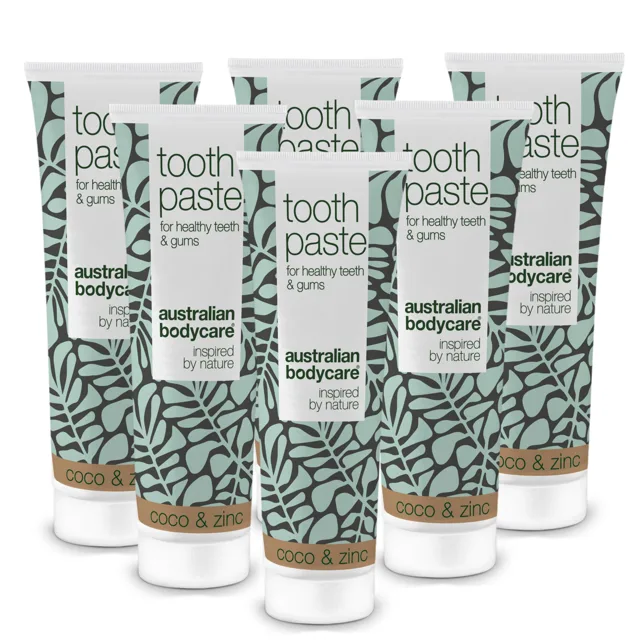 3 ks zubní pasty Tea Tree Oil Coconut & Zinc — Pro každodenní péči o parodontální onemocnění a zánět dásní