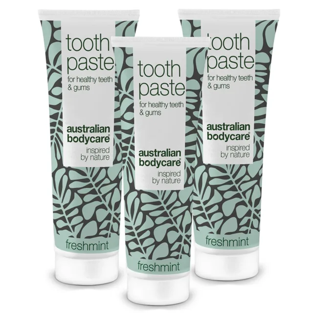 3 ks zubní pasty Tea Tree Oil Freshmint — Pro každodenní péči o parodontální onemocnění, plísně a zánět dásní