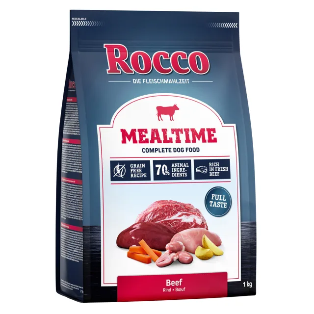 3 x 1 kg Rocco Mealtime - míchané zkušební balení - mix 1: hovězí, kuřecí, jehněčí