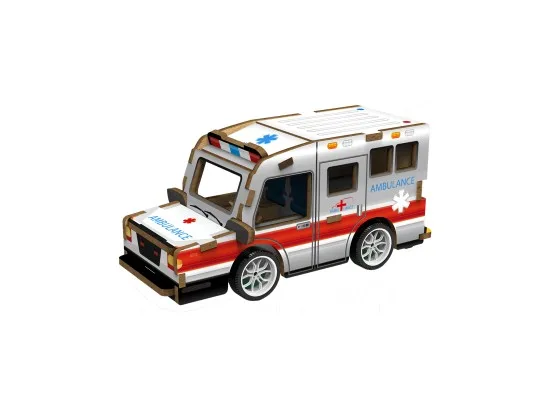3D puzzle dřevěné - Sanitka 13 cm