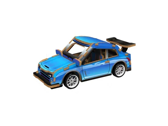 3D puzzle dřevěné - Závodní auto 13 cm