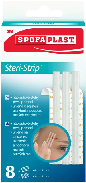 3M Spofaplast 801 Steri-Strip náplasťové stehy 8 ks