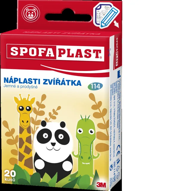 3M™ SPOFAPLAST 114 Dětské náplasti zvířátka 20 kusů