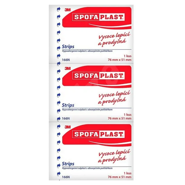 3M™ SPOFAPLAST 166N Strips 76 x 51 mm 3 kusy