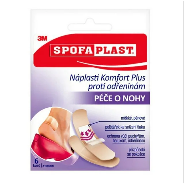 3M™ SPOFAPLAST 187 Komfort Plus náplasti proti odřeninám 6 ks