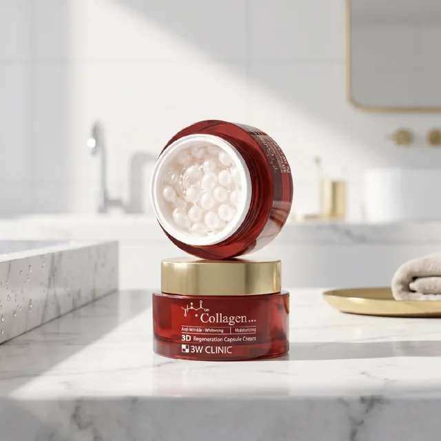 3W CLINIC - Collagen 3D Regeneration Capsule Cream - 3D regenerační kolagenový krém s kapslemi - 60 ml