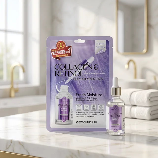 3W CLINIC - Collagen & Retinol Blemish Mask Pack – Pleťová maska s kolagenem a retinolem proti nedokonalostem - 25 ml