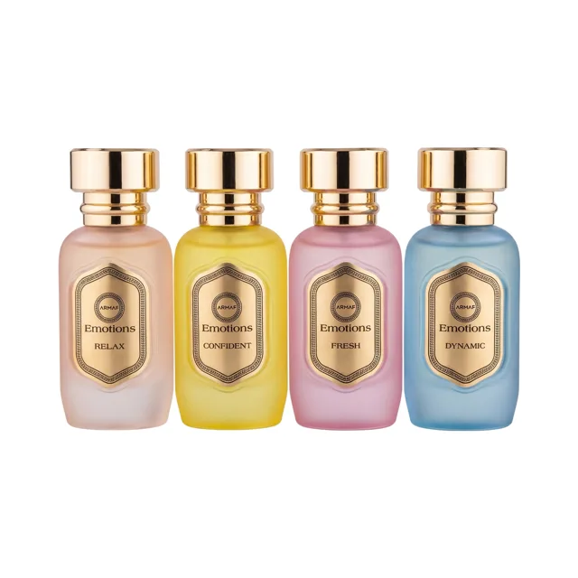 4 dílná sada ARMAF Emotions 15 ml edp, Relax, Confident, Fresh, Dynamic-bez krabice