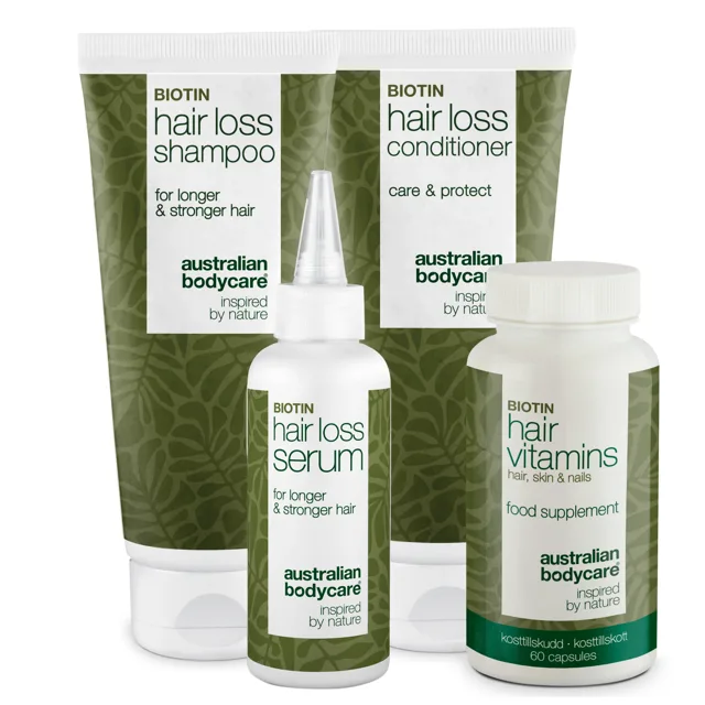 4 produkty na vypadávání a řídnutí vlasů — Produkty proti vypadávání vlasů s biotinem, Tea Tree olejem a Capilia Longa