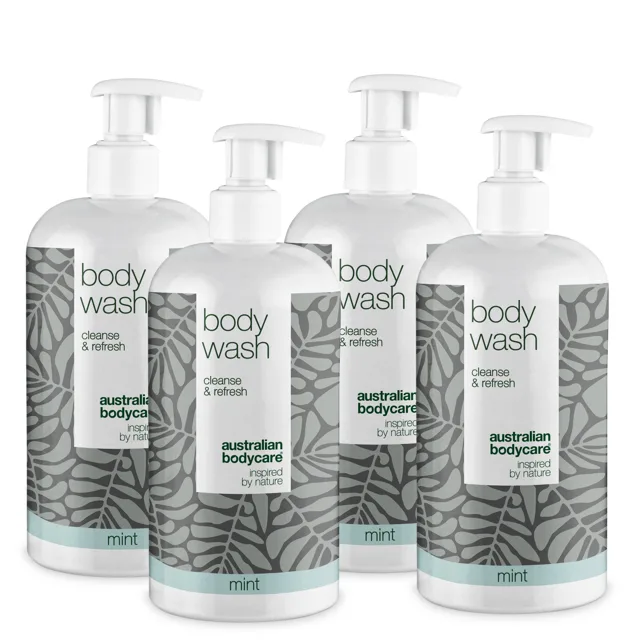 4 za cenu 3 Tea Tree tělové mycí prostředky 500 ml Mint - výhodná nabídka — Balení 4 tělových mycích prostředků (500 ml): Tea Tree Oil Mint