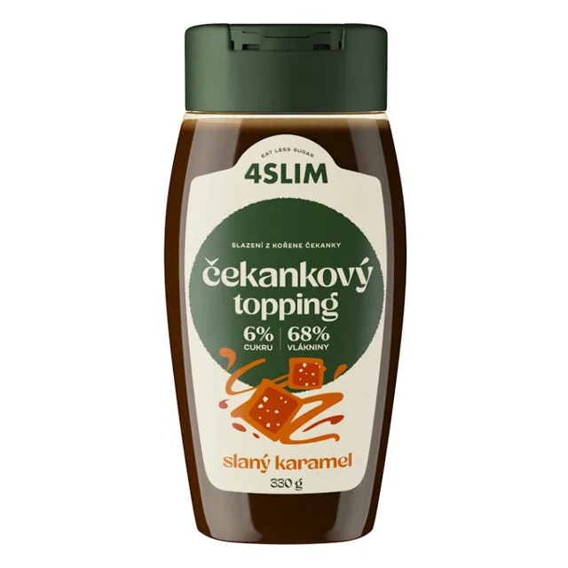 4SLIM Čekankový topping slaný karamel 330 g