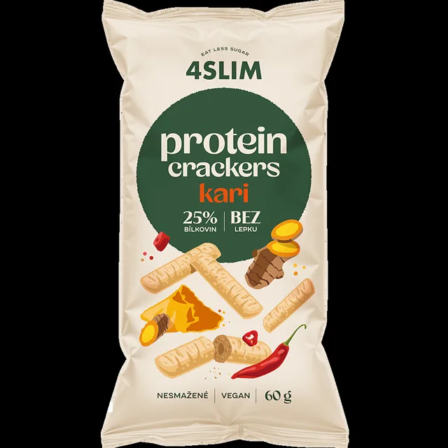 4SLIM Proteinové křupky kari 60 g