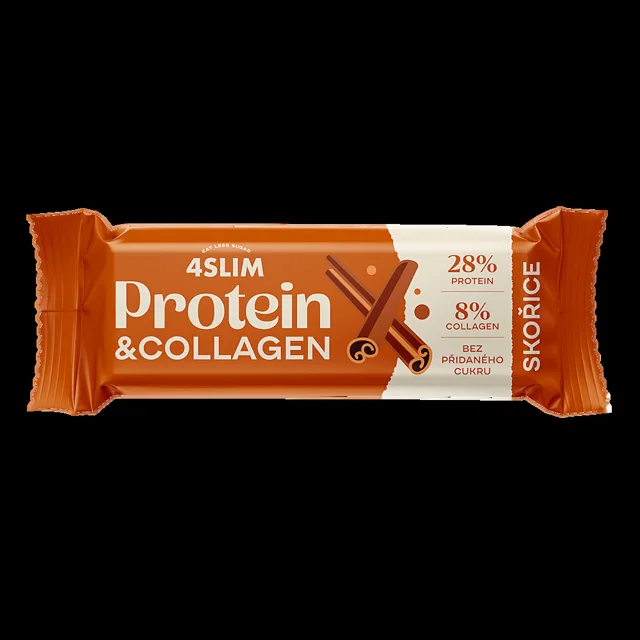 4SLIM Tyčinka protein&collagen skořice 35 g