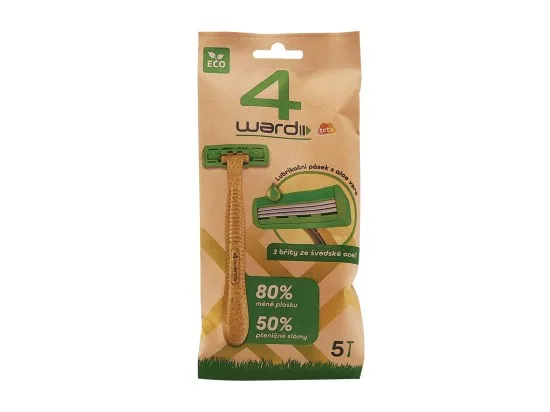 4ward jednorázový holící strojek s ručkou z bio materiálu 5 ks
