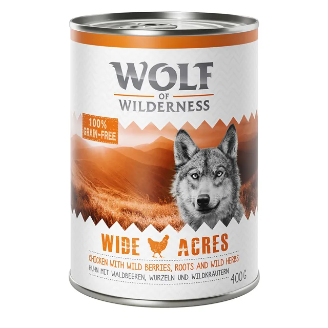 6 x 400 g míchaná balení - Wolf of Wilderness - 6 x 400 g; The Taste Of (5 druhů)