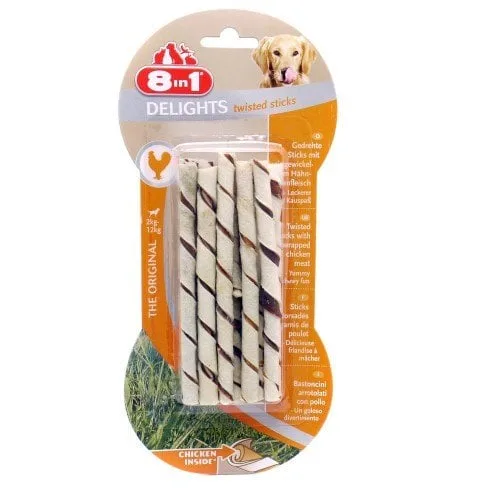 8IN1 Beef Delights Twisted Sticks 10 ks.