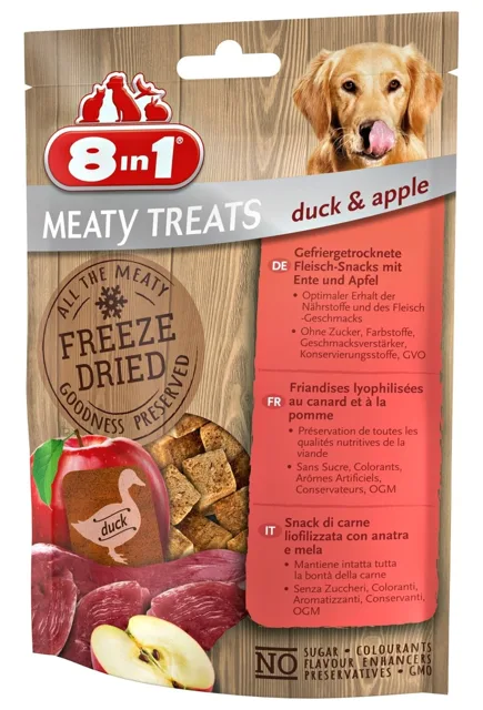 8IN1 FD Duck &amp; Apple 50g pamlsky sušené mrazem