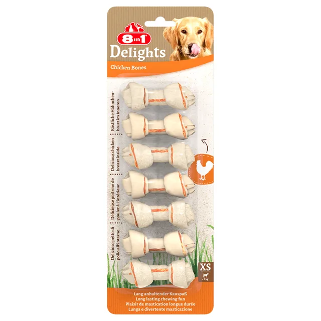 8in1 kost žvýkací Delights - S, 2 x 210 g (12 kusů)