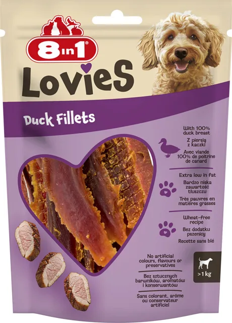 8IN1 Lovies Duck Fillets 80g pamlsek pro psa filety z kachny