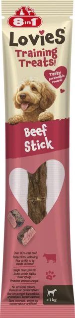 8IN1 Lovies Training Treats Beef Stick 15g tréninková pochoutka pro psa hovězí klobásky