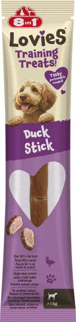8IN1 Lovies Training Treats Duck Stick 15g tréninková pochoutka pro psa kachní tyčinka