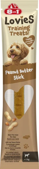 8IN1 Lovies Training Treats Peanut Butter Stick 15g tréninková pochoutka pro psa s batátem a arašídovým máslem