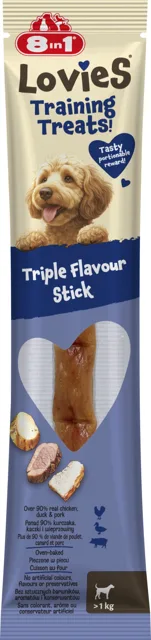 8IN1 Lovies Training Treats Triple Flavour Stick 15g tréninková pochoutka pro psa