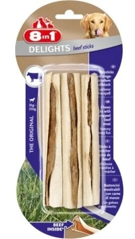 8IN1 Pamlsek Beef Delights Bone Sticks 3ks