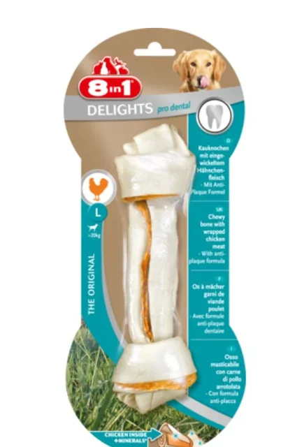 8IN1 Pamlsek Dental Delights Bone L 1ks