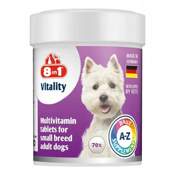 8IN1 Vitality Multivitamin pro psy malých ras 70 tbl.