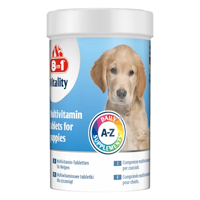 8in1 Vitality multivitamínové tablety pro štěňata - Výhodné balení: 2 x 100 tablet