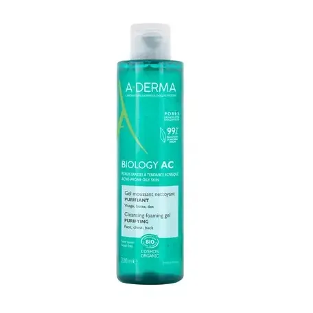 A-derma Biology Ac Čisticí pěnivý gel 200 ml